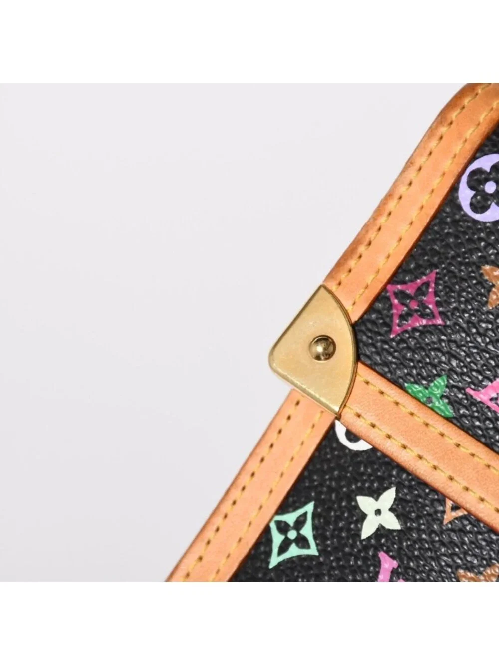 Louis Vuitton Trifold Wallet Monogram Black Multicolor Portefeuille